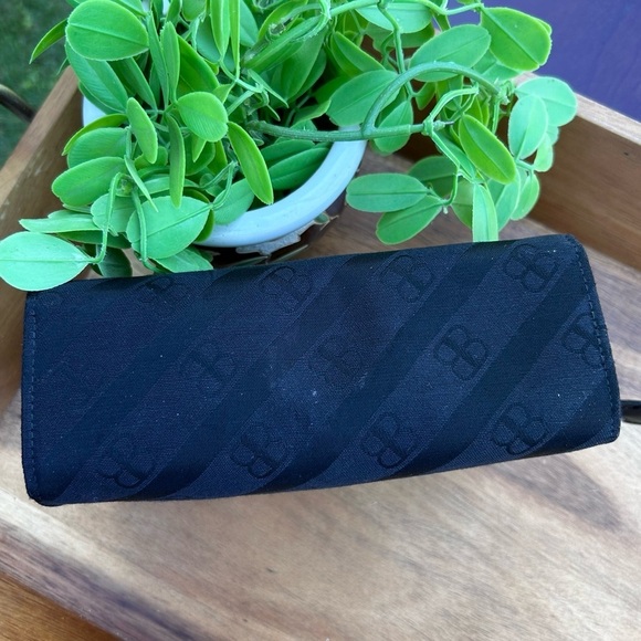 Vintage Balenciaga Paris Black Pouch Make up Bag Cosmetic Case - Picture 10 of 11